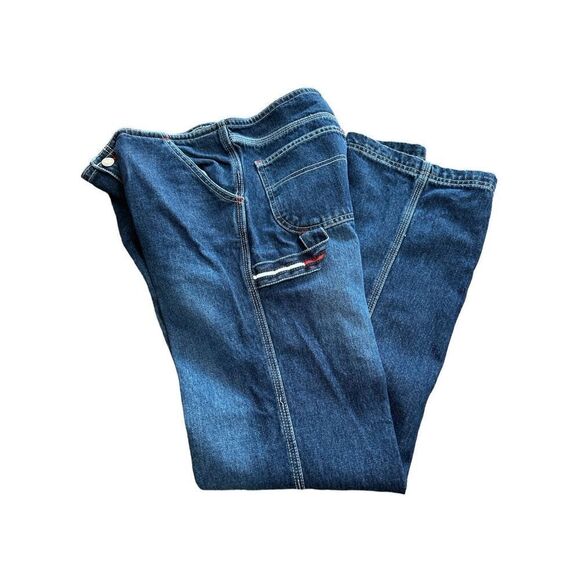 Vintage Tommy Jeans Carpenter Bootcut Dark Sandblast Juniors Size 9 - Picture 5 of 14